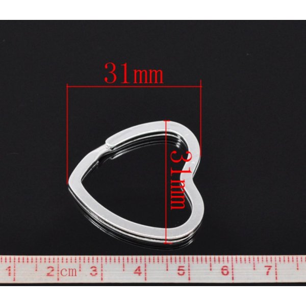 Hjerteformet n&oslash;glering 31 x 31 mm