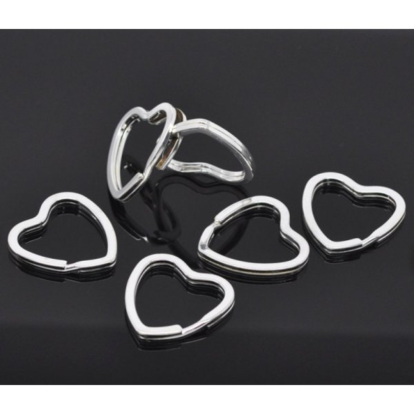 Hjerteformet n&oslash;glering 31 x 31 mm