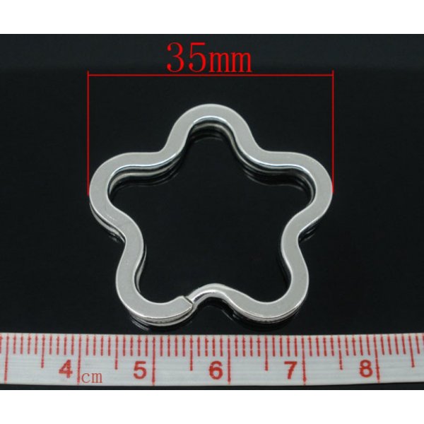 Blomsterformet n&oslash;glering 34 x 35 mm