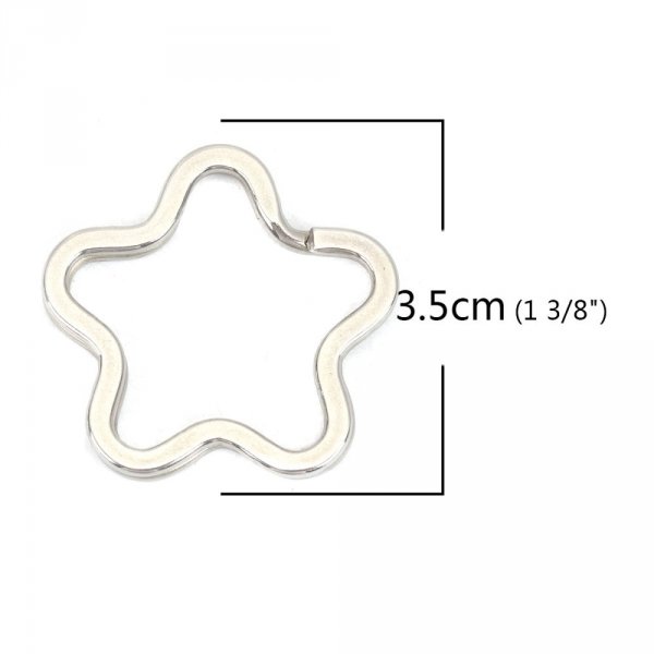 Blomsterformet n&oslash;glering Rustfrit st&aring;l 34 x 35 mm