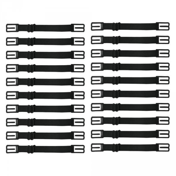 Elastisk rem 20 Justerbare maskeforl&aelig;ngelser &Oslash;rekrog Sort maskeforl&aelig;ngelse