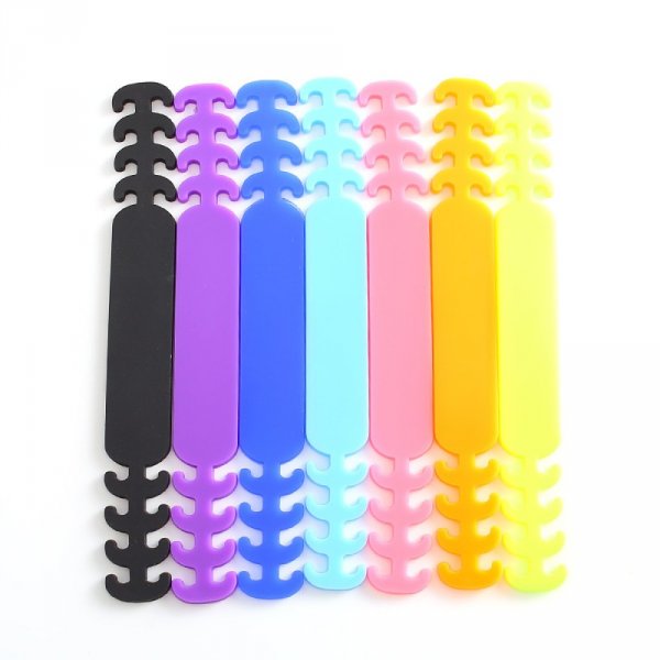 Elastisk strop 5 Justerbare &oslash;rebeskyttere til maske Gul