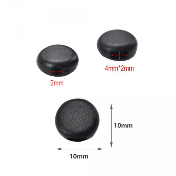 Elastisk lukkeb&oslash;jle Sort gummikugle N&deg;02 x 100 stk.