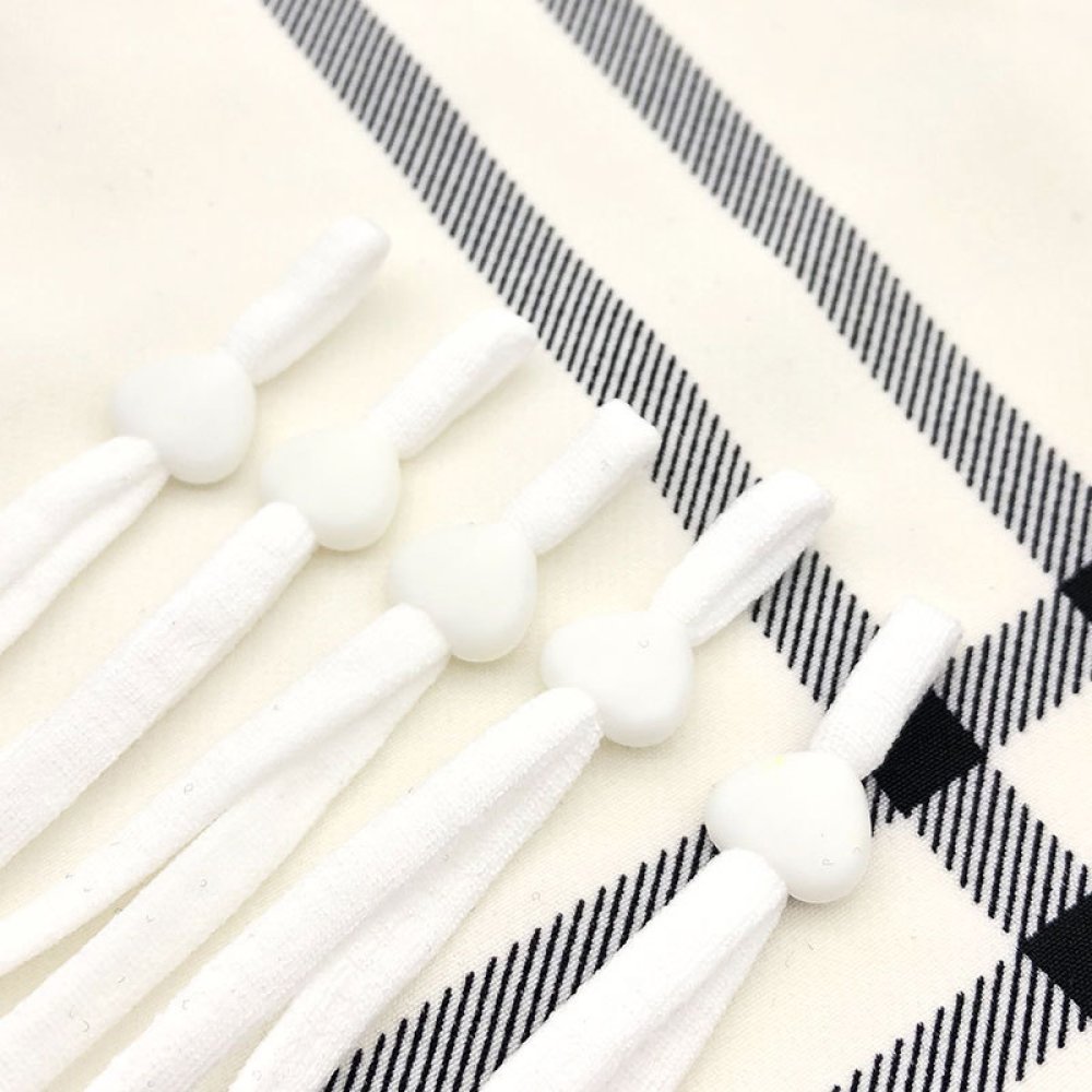 Elastisk slips med hvidt gummihjerte-spænde N°04 x 10 stk.