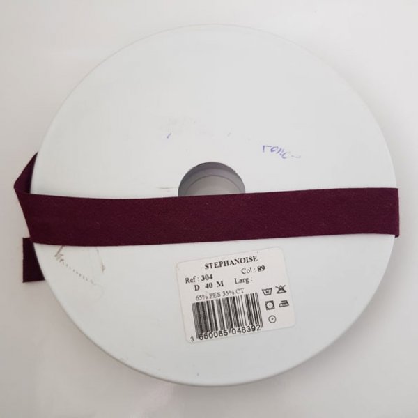 Alle tekstiler glat skr&aring;streg 1 meter hals 89 Dark Mauve