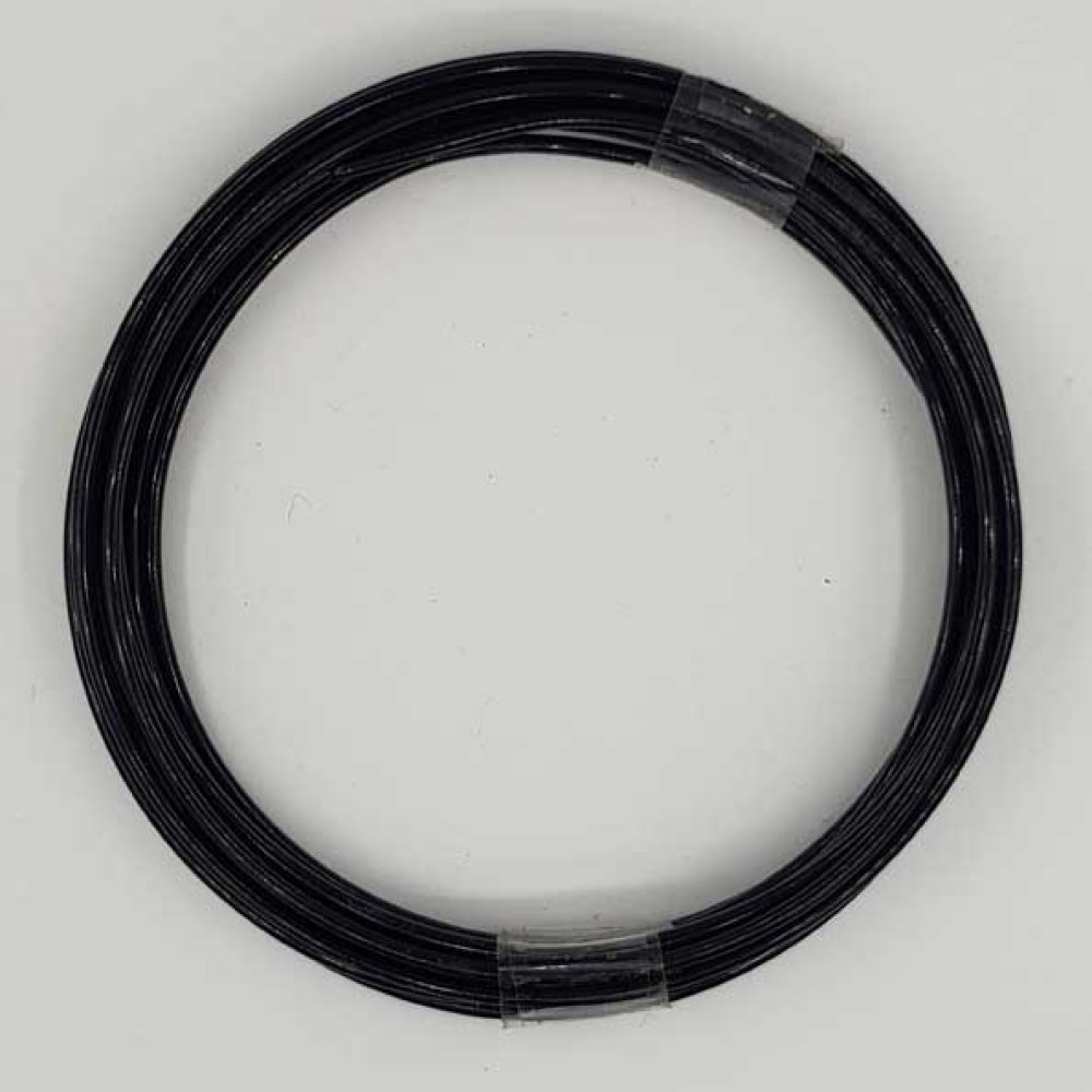 Bobine de 3 mètres fil aluminium rond 2 mm Noir