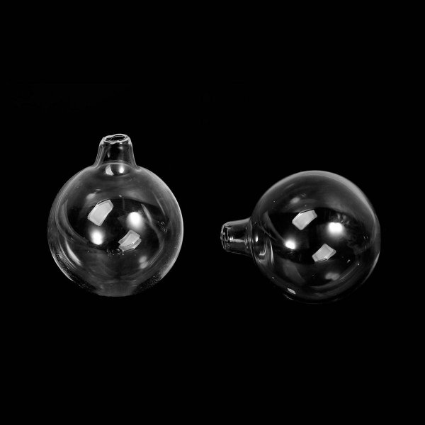 Glaskugler runde til at fylde 25mm h&aelig;tteglas 3 stk.