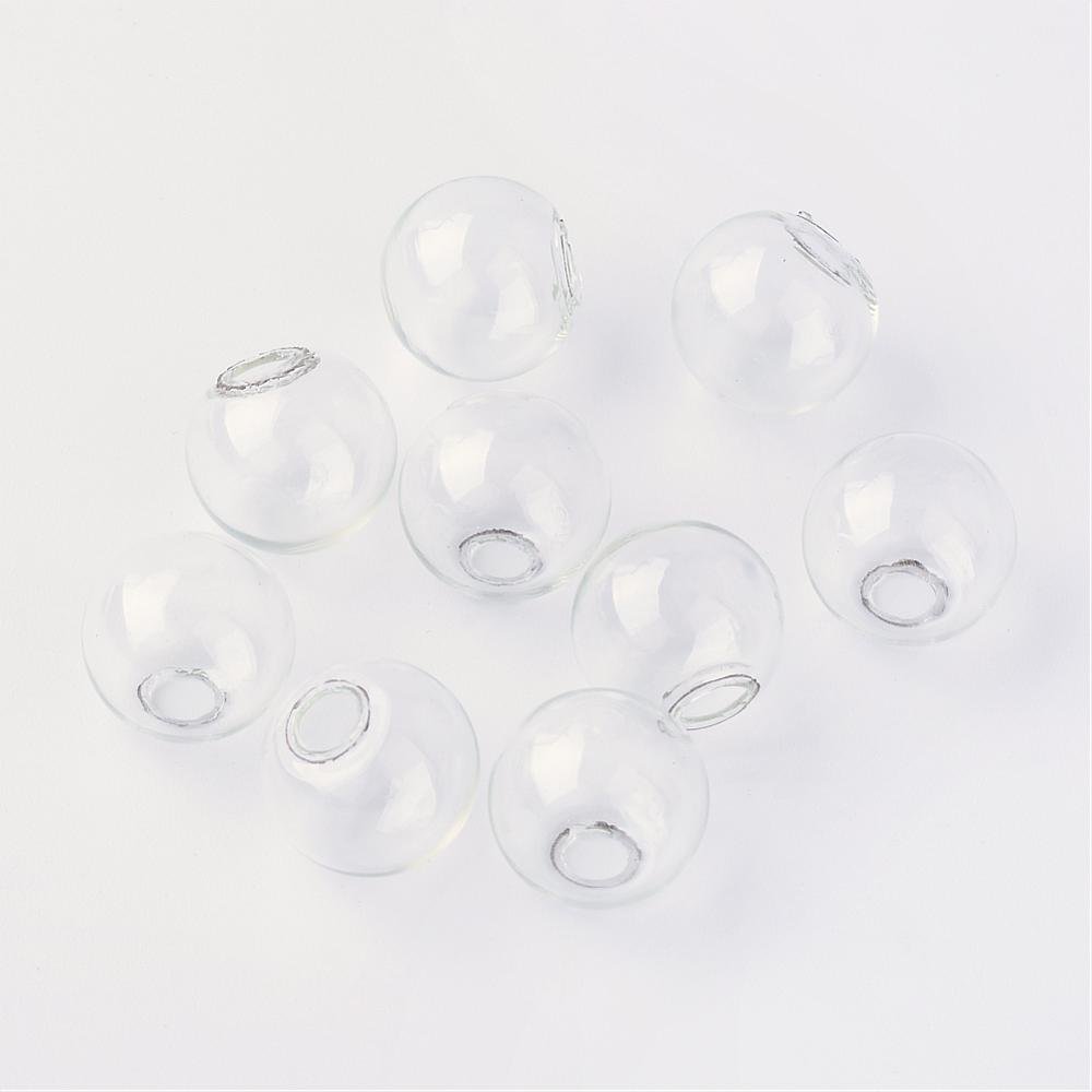 Glaskugler runde 10mm 50 stk. til påfyldning