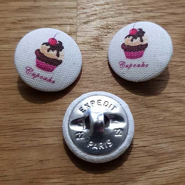 Bouton 22 mm recouvert tissus couture N&deg;14-02