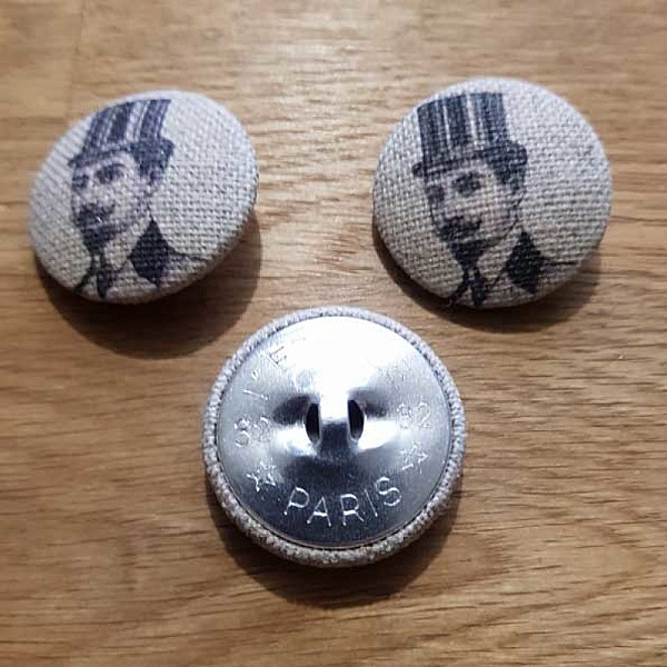 Bouton 32 mm recouvert tissus couture N&deg;10-01