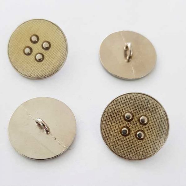 Bouton Argent/Or N&deg;38 de 23 mm Rond