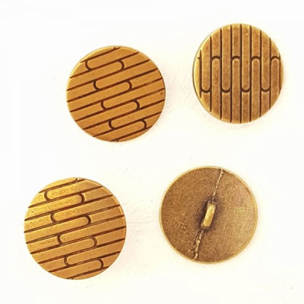 21 mm guldknap N&deg;17 rund