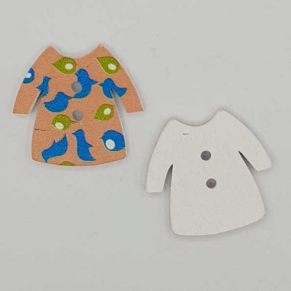 Beige kjole med tr&aelig;knapper N&deg;02-02