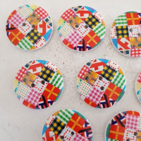 Tr&aelig;knop blomster 30 mm N&deg;03 x 10 stk.