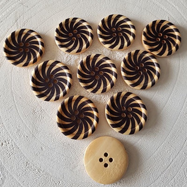 Tr&aelig;knop blomster 30 mm N&deg;16 x 10 stk.