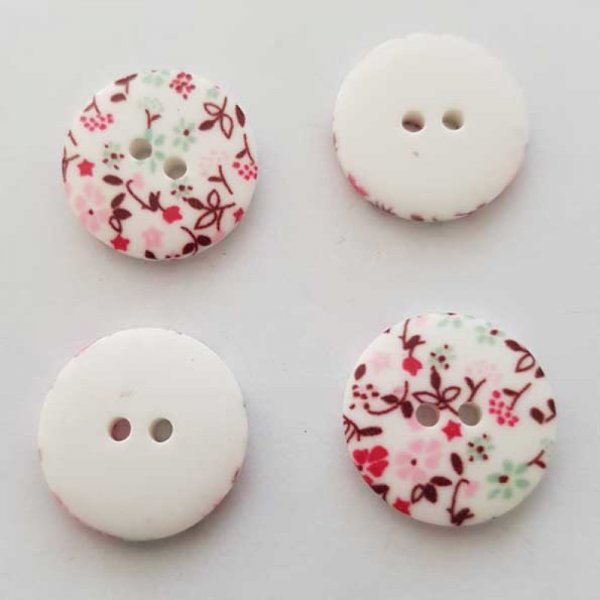 Bouton fantaisie &agrave; fleurs 18 mm N&deg;13