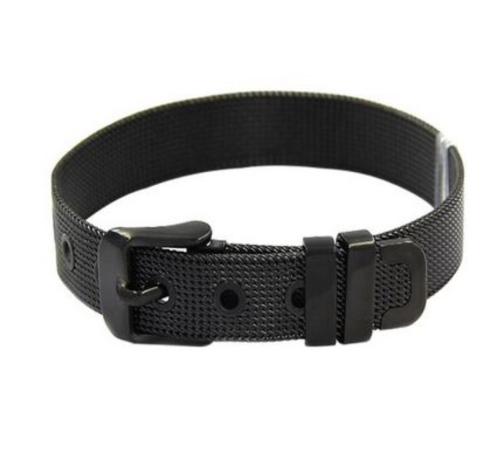 Rustfrit stål armbånd 10 mm sort