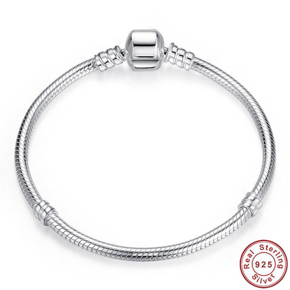 Bracelet Argent 925 Fermoir Clip 21 cm