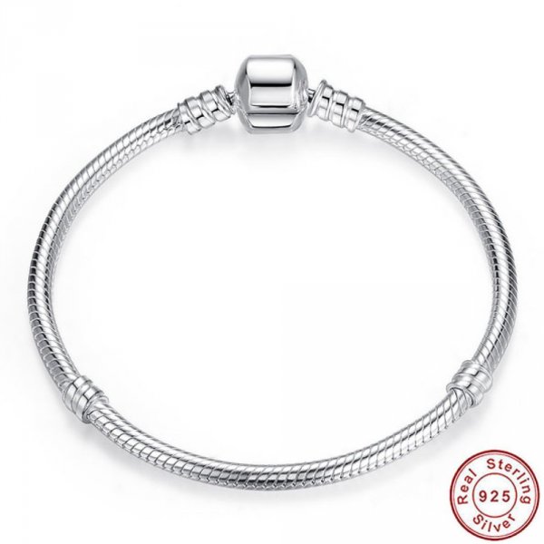 Bracelet Argent 925 Fermoir Clip 21 cm