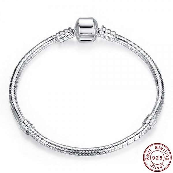 Bracelet Argent 925 Fermoir Clip 17 cm