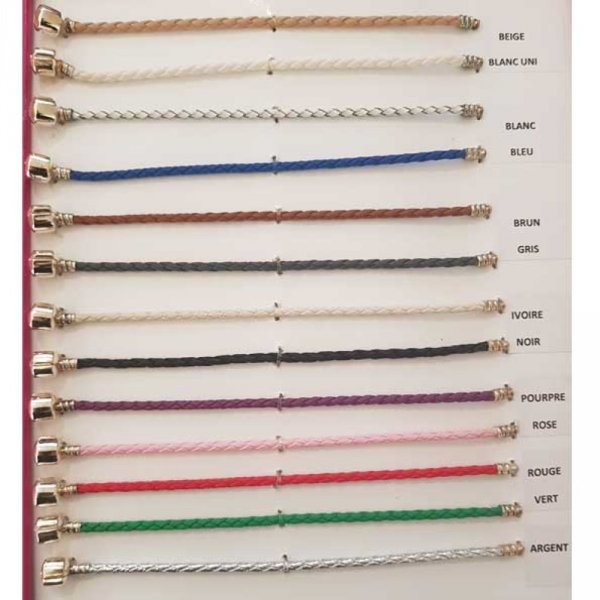 Europ&aelig;isk klip armb&aring;nd Plain 01 FRA 15 TIL 23 CM Sort