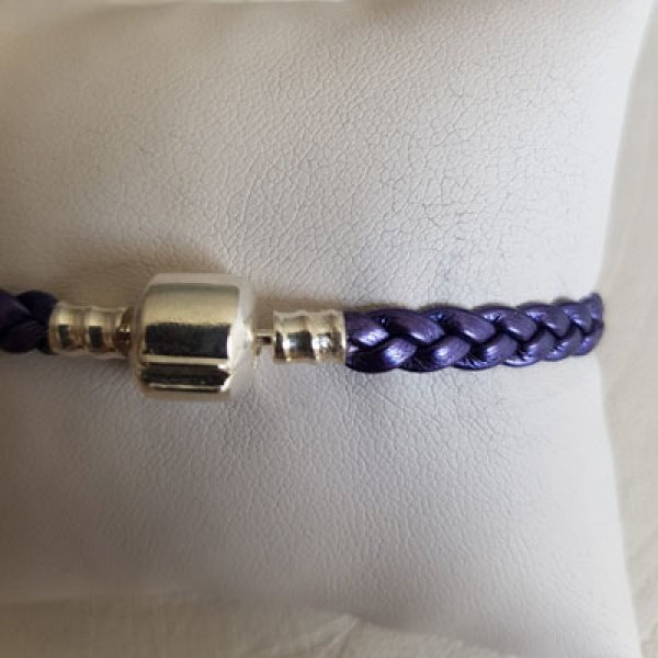 Europ&aelig;isk flettet Clip armb&aring;nd Plain 03 FRA 15 TIL 23 CM Glicine