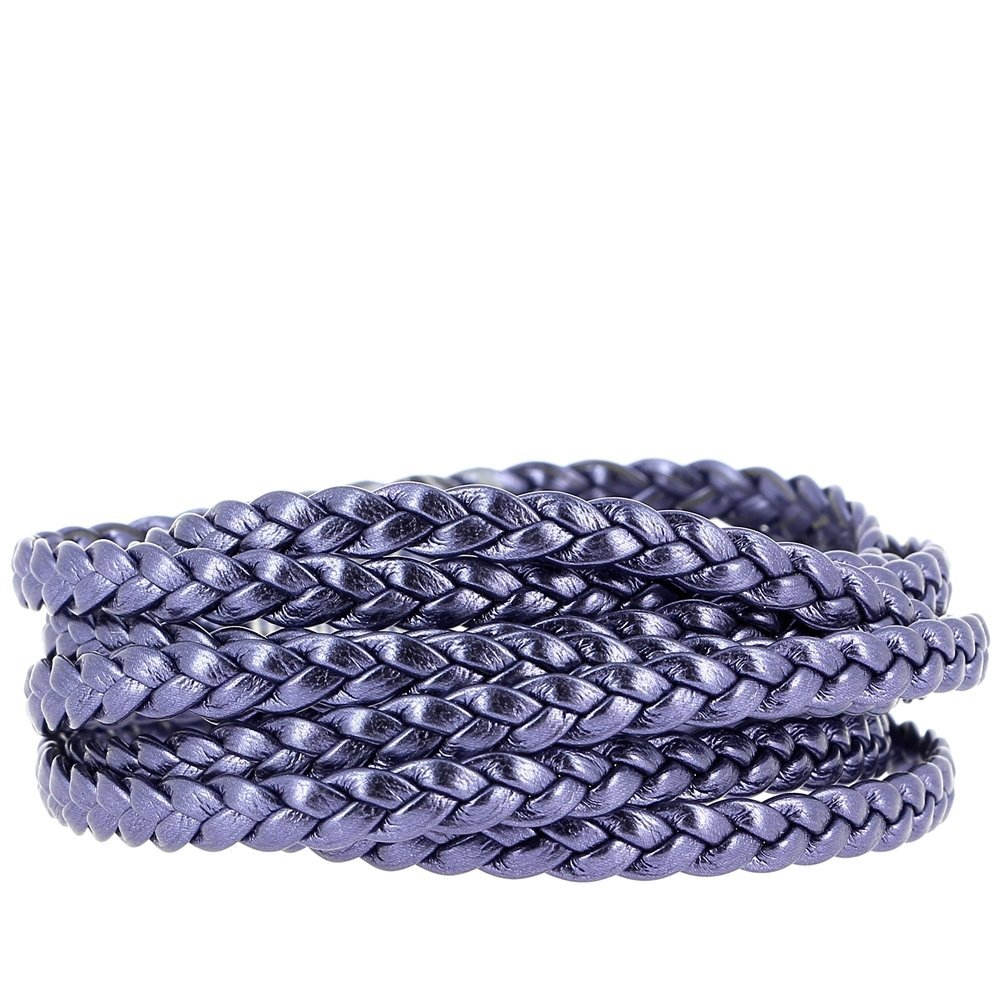 Europæisk flettet Clip armbånd Plain 03 FRA 15 TIL 23 CM Glicine