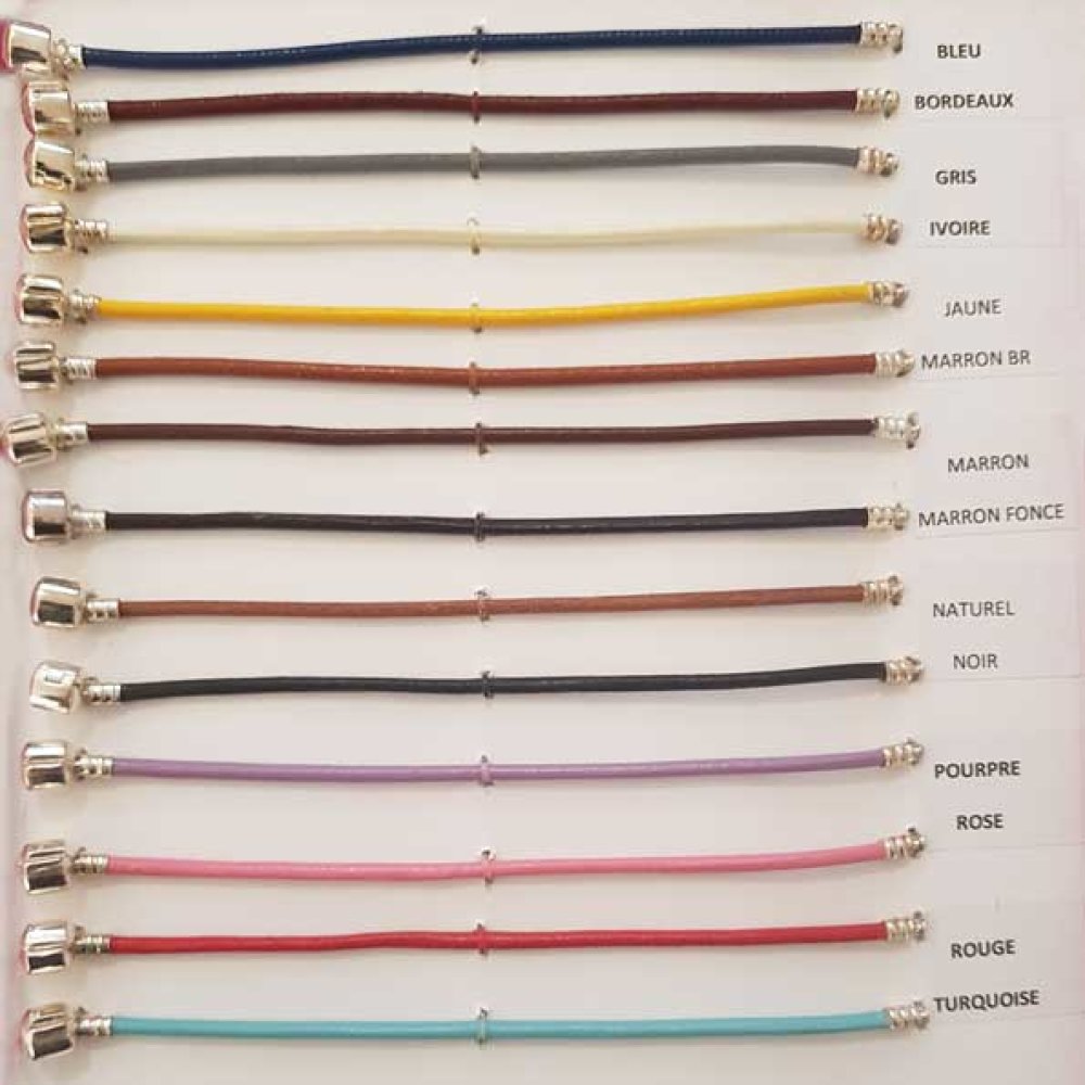 Europæisk klip armbånd Plain 01 FRA 15 TIL 23 CM Natural