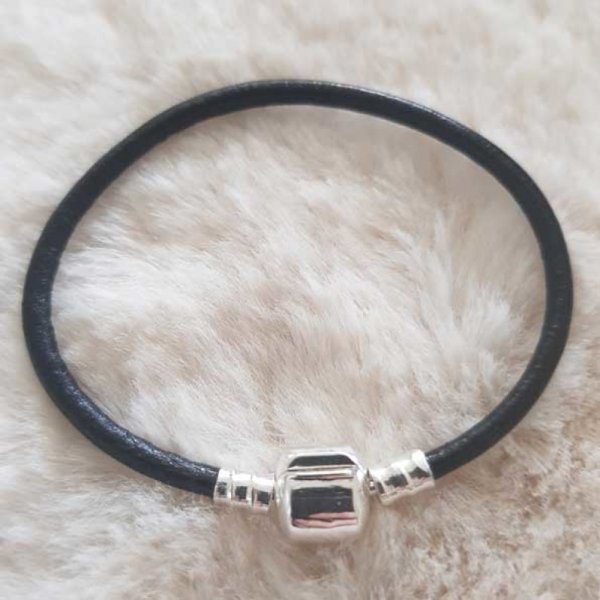 Europ&aelig;isk klip armb&aring;nd Plain 01 FRA 15 TIL 23 CM Sort