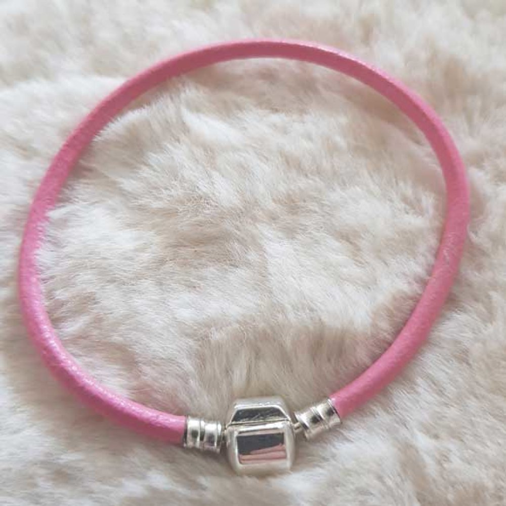 Europæisk klip armbånd Plain 01 FRA 15 TIL 23 CM Pink