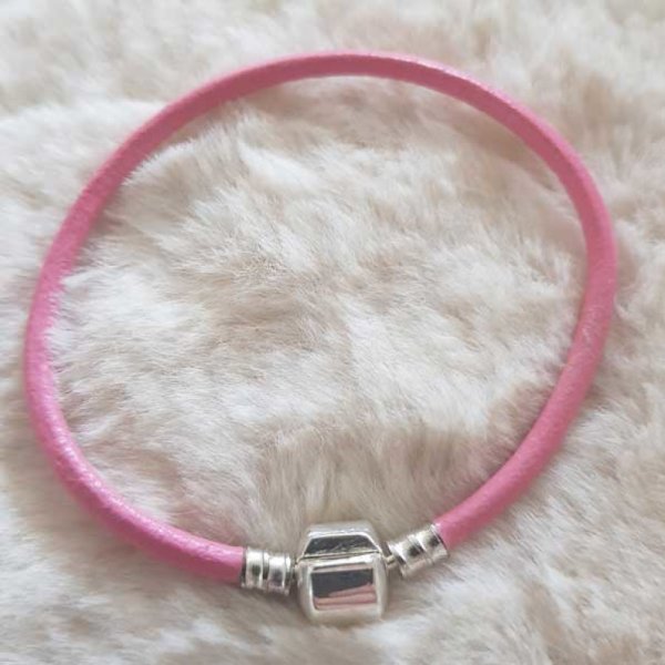 Europ&aelig;isk klip armb&aring;nd Plain 01 FRA 15 TIL 23 CM Pink