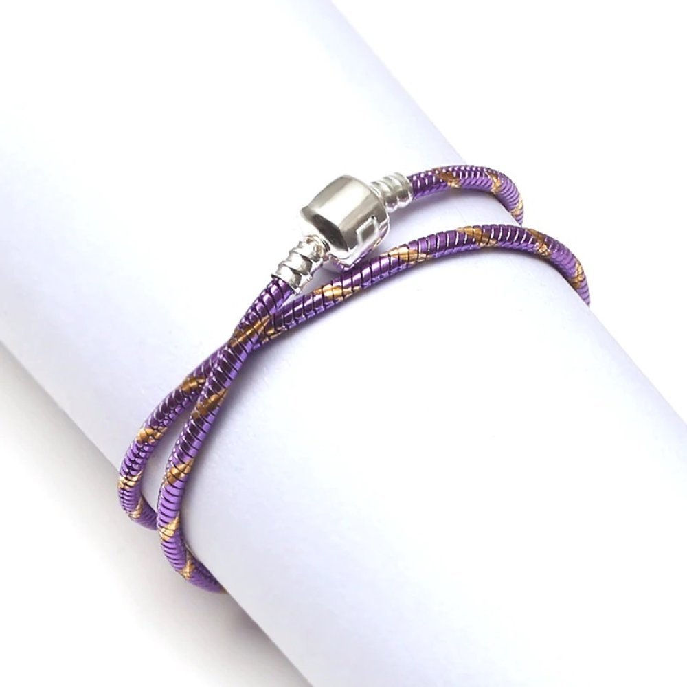 Europæisk Clip Armbånd 17 cm glat lås N°28-02