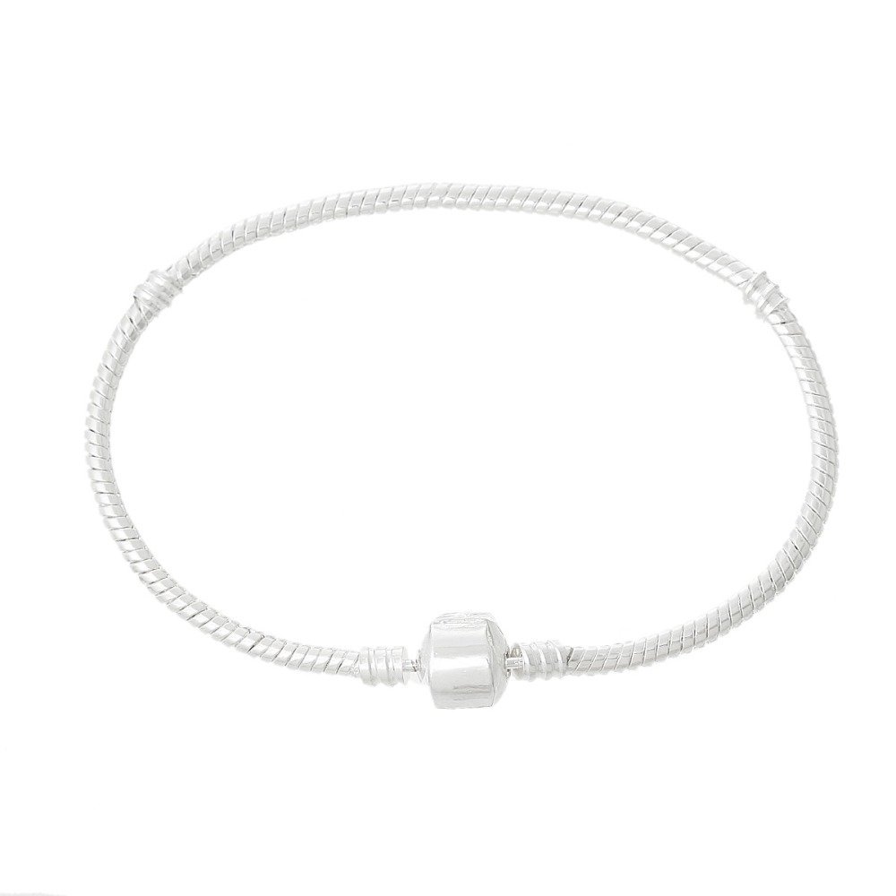 Europæisk Clip armbånd 21cm glat lås