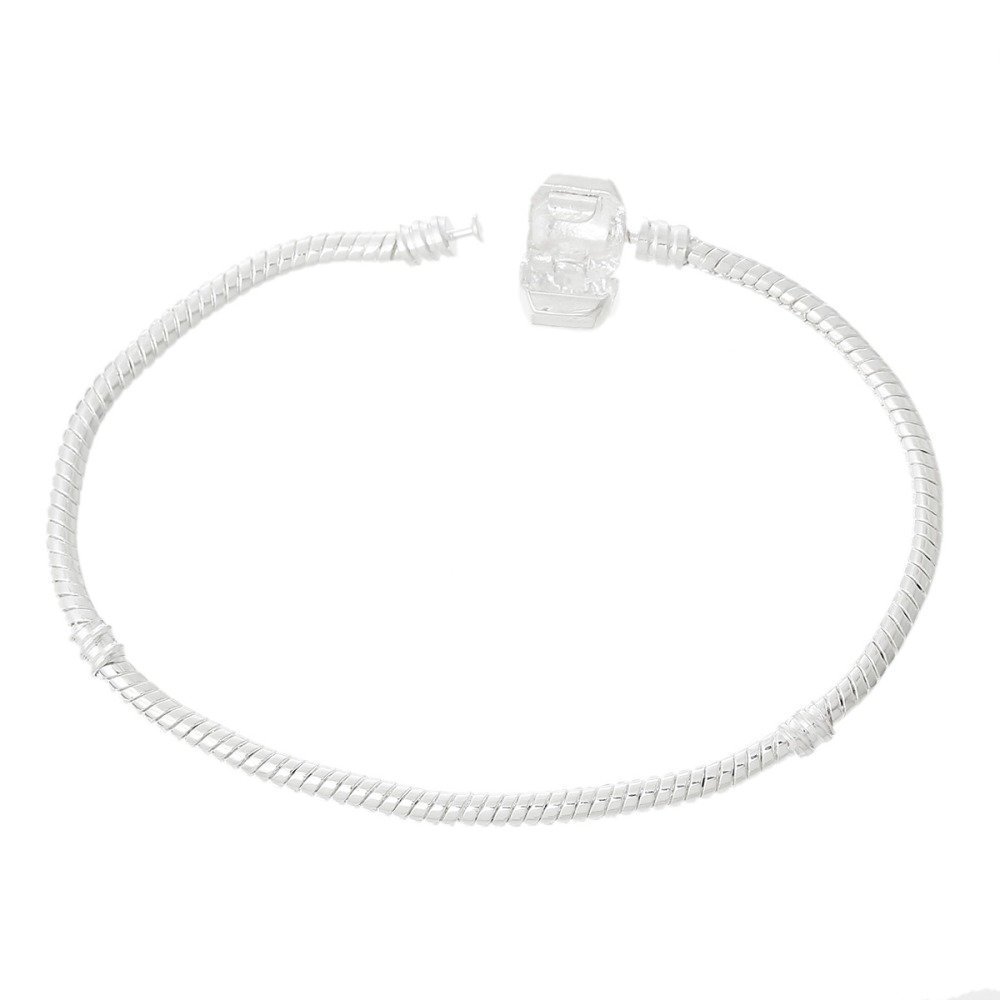 Europæisk Clip armbånd 21cm glat lås