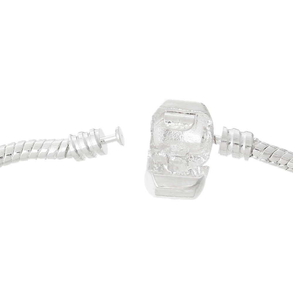 Europæisk Clip armbånd 21cm glat lås