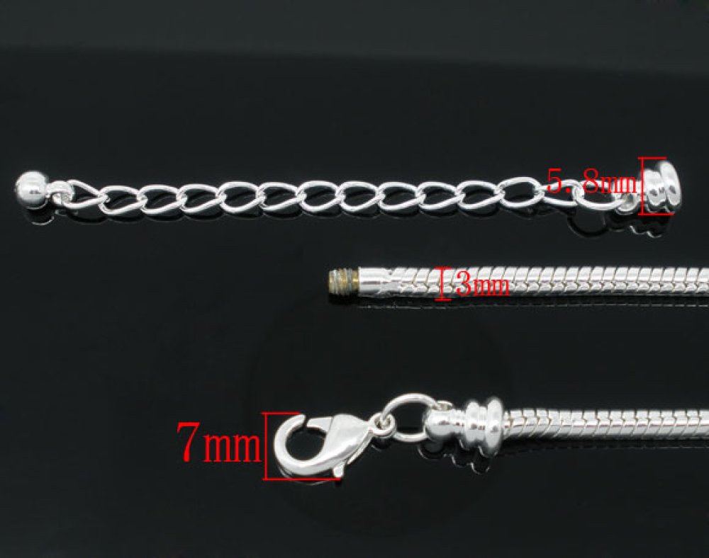 Europæisk karabinhage armbånd 21cm