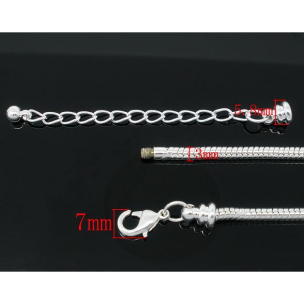 Europæisk karabinhage armbånd 21cm