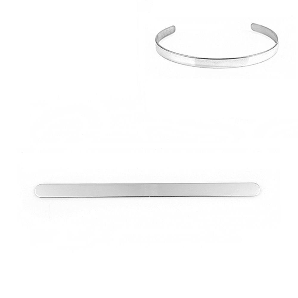 Rustfrit stål 10 mm manchet armbånd N°05 til fold