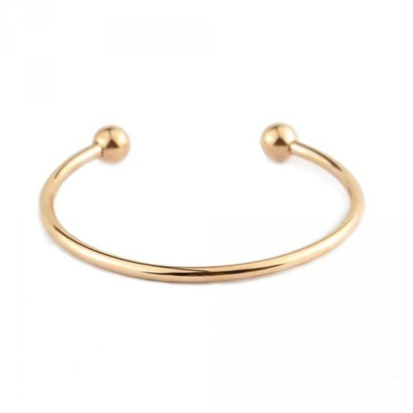 Bracelet Rigide Acier Inoxydable N&deg;11 Dor&eacute; Ros&eacute;