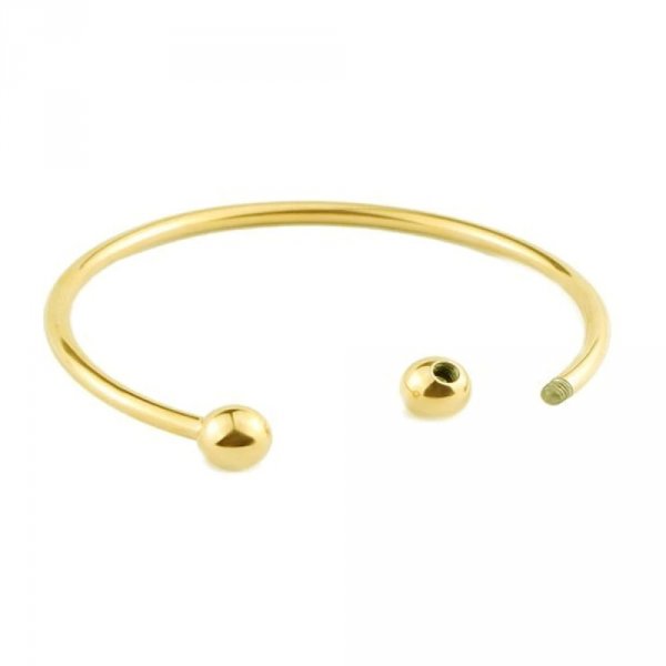 Bracelet Rigide Acier Inoxydable N&deg;11 Dor&eacute;