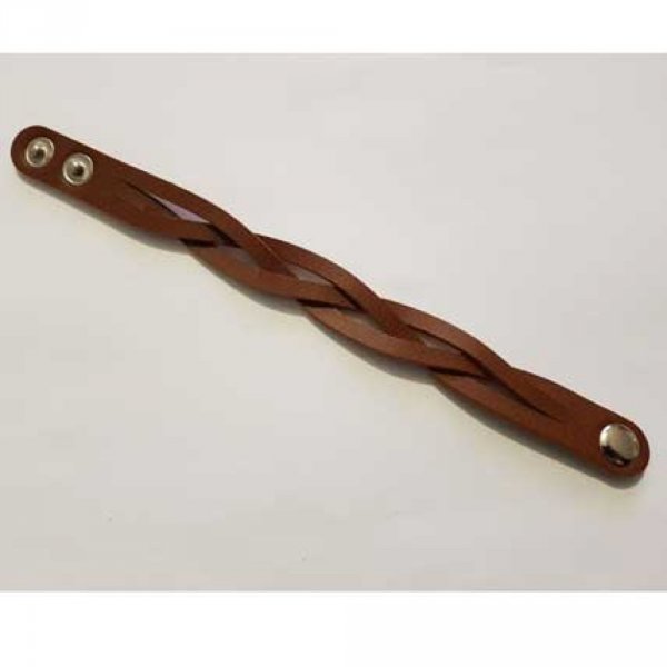 Flettet l&aelig;derarmb&aring;nd