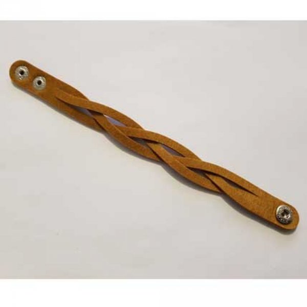 Flettet l&aelig;derarmb&aring;nd