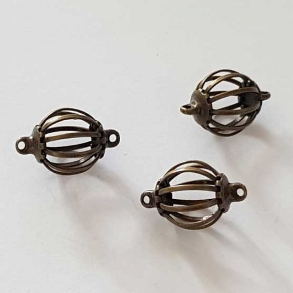 Breloque Cage De 17 mm Bronze N&deg;01
