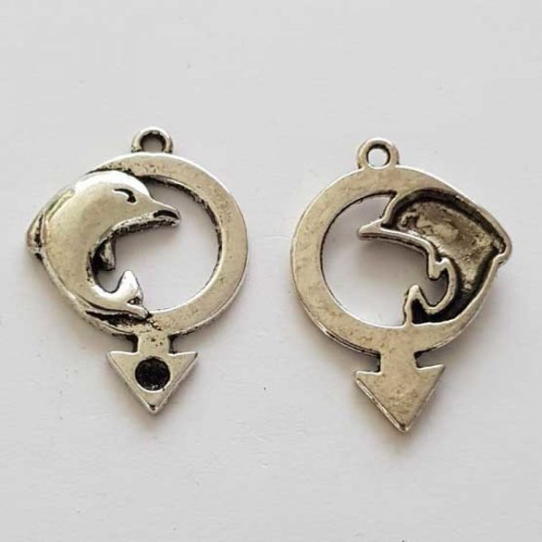 Breloque Dauphin N&deg;02 Argent