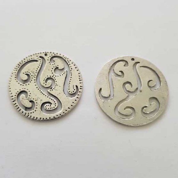 Breloque Divers N&deg;062 Rondelle Argent