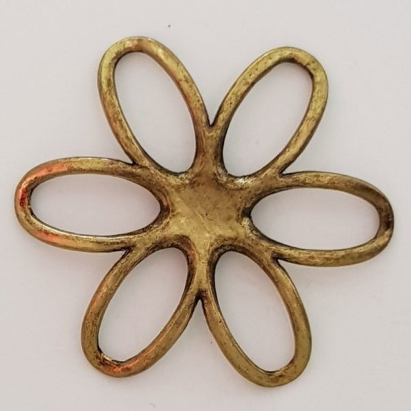 blomst charme metal N&deg;003 gammelt guld