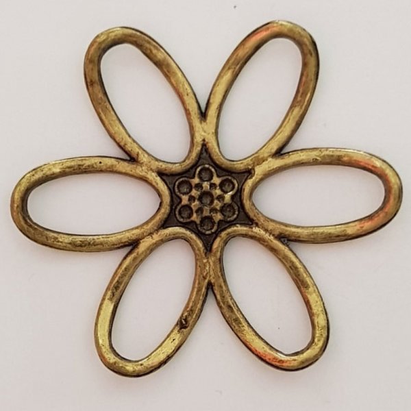 blomst charme metal N&deg;003 gammelt guld