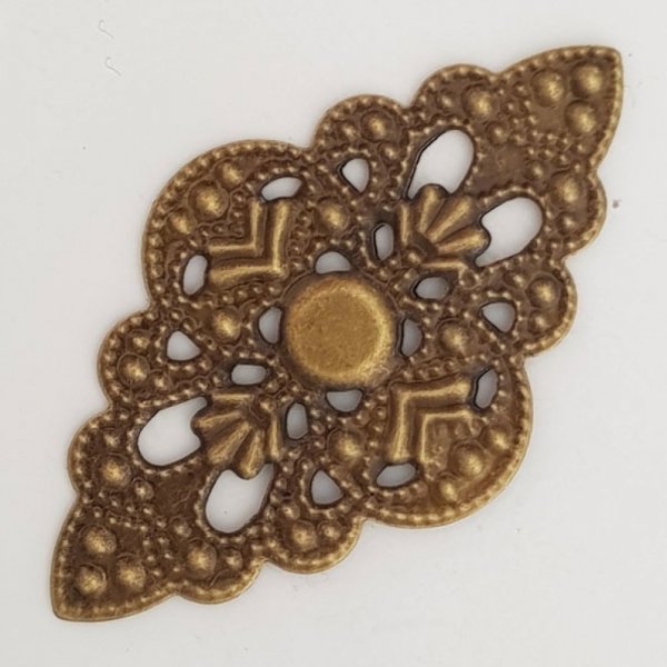 blomst charme metal N&deg;097 bronze gravering