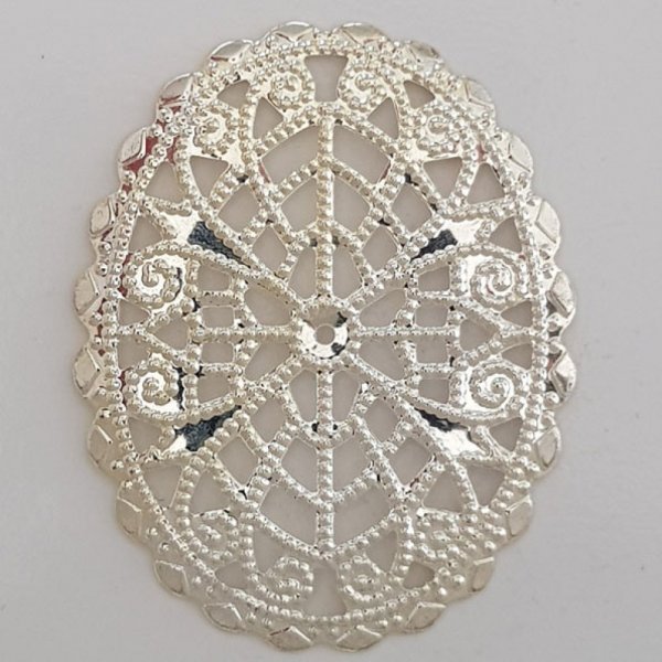 blomst charme metal N&deg;103 s&oslash;lv gravering