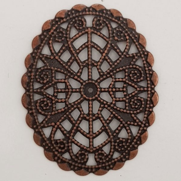 blomst charme metal N&deg;103 kobber gravering